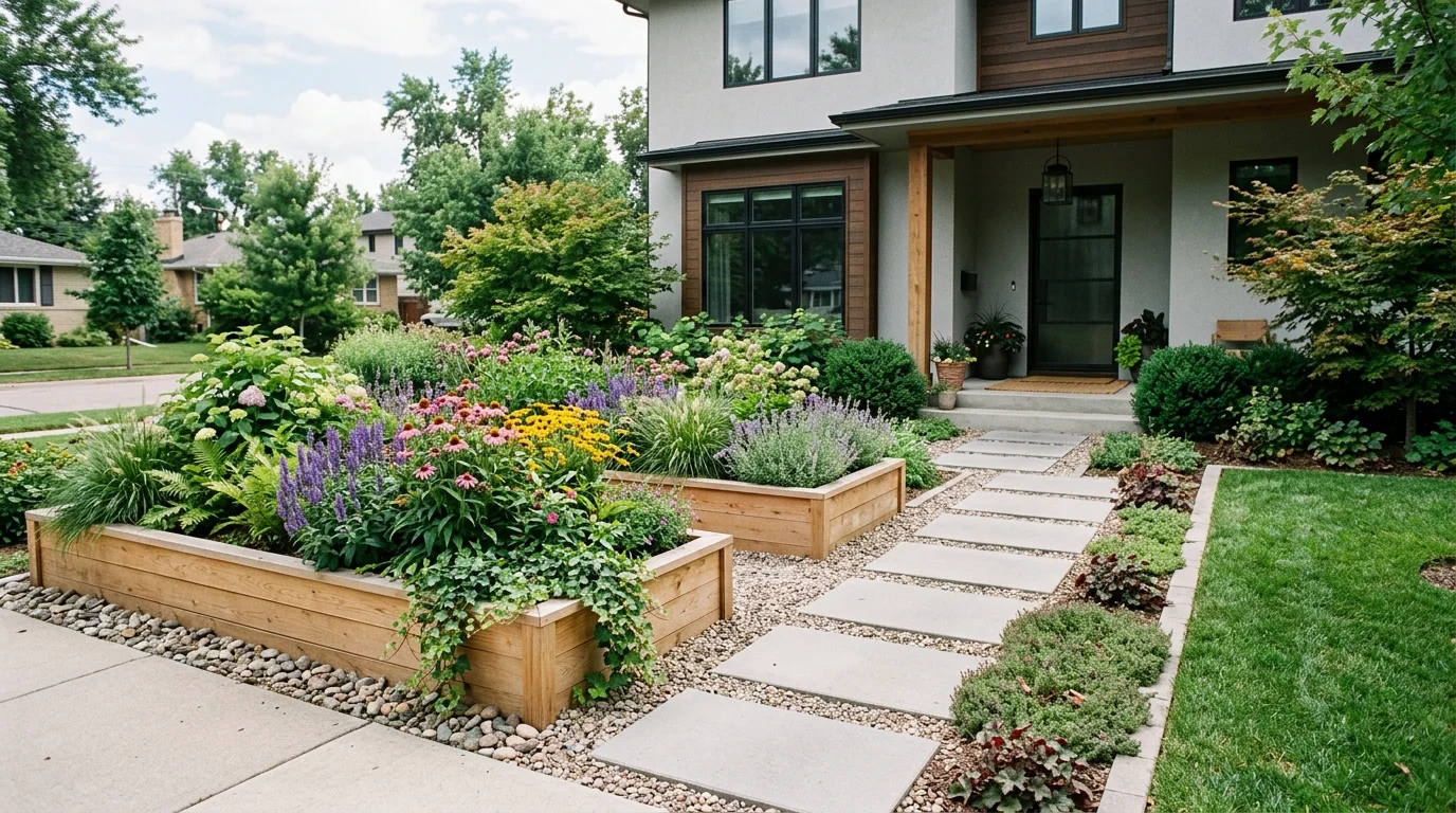 Beautiful Front Yard Landscaping Ideas for Modern Curb Appeal, inspiration image 12