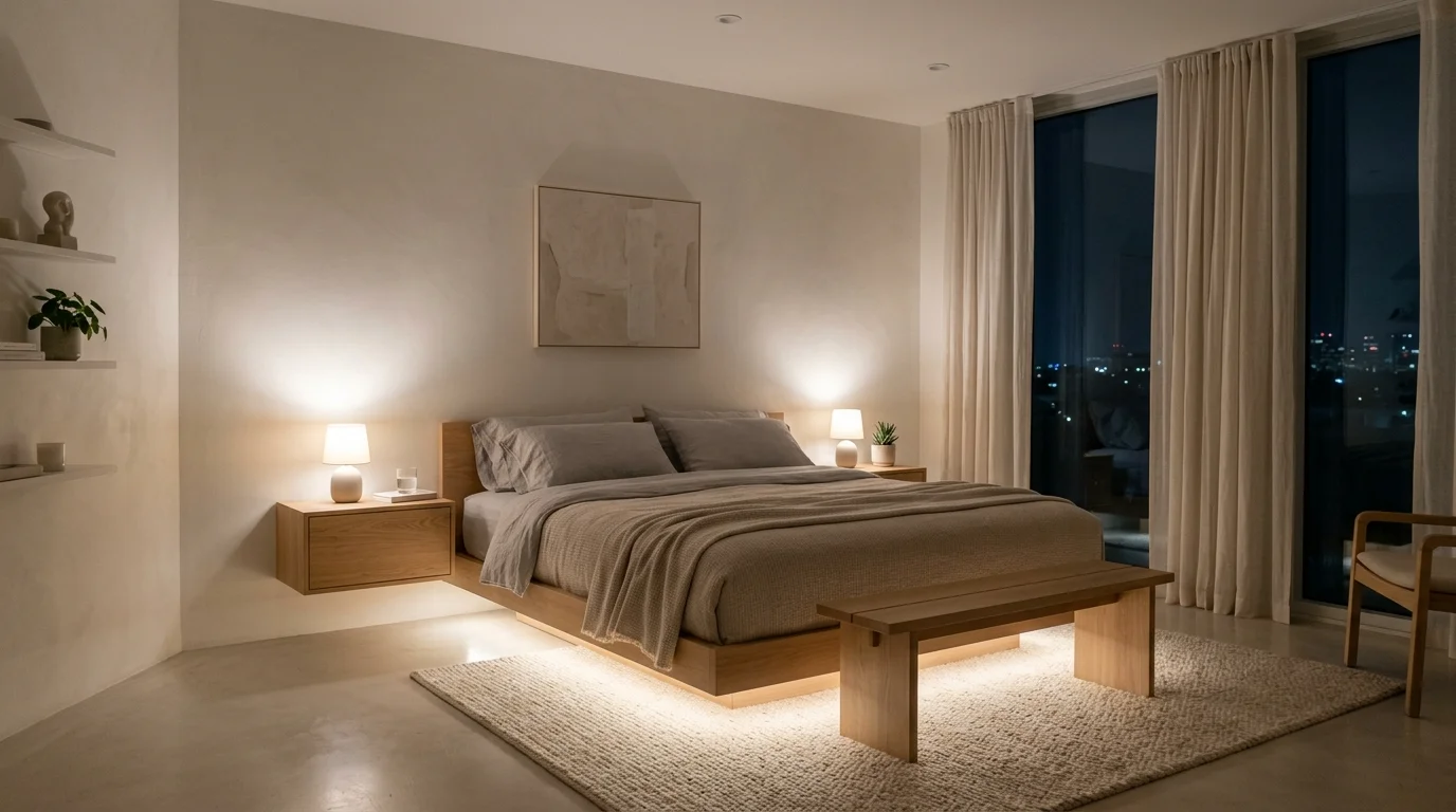 calming minimalist bedroom ideas for modern small rooms, inspiration image 12
