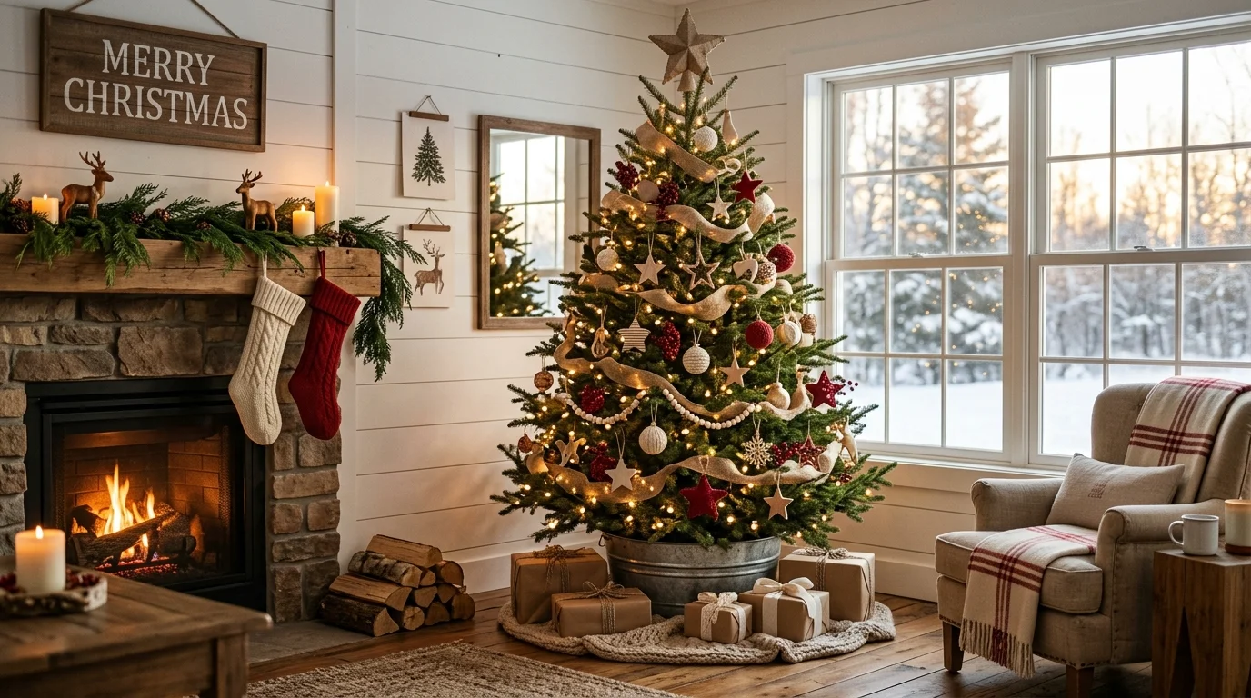 charming farmhouse vintage christmas decor ideas for rustic holidays, inspiration image 4