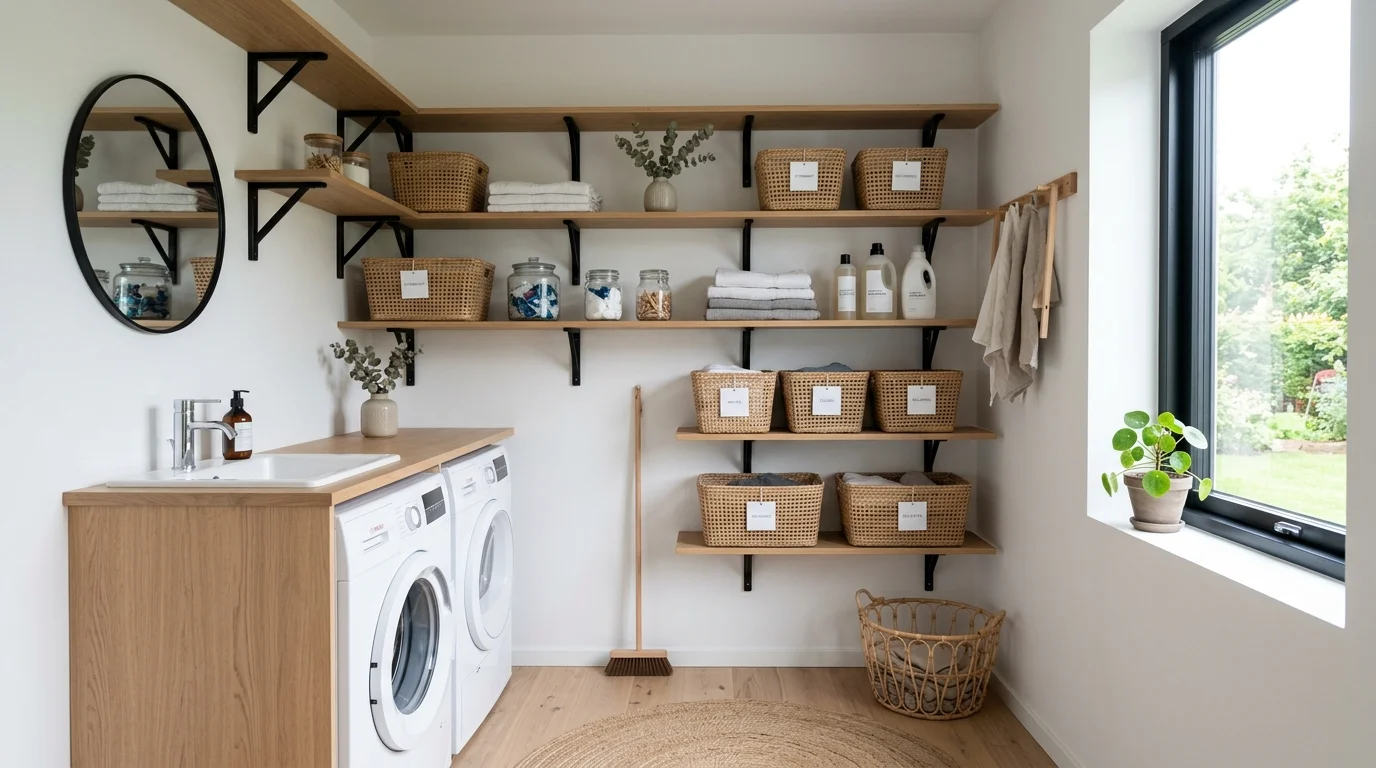 Laundry basket storage inspiration image 1