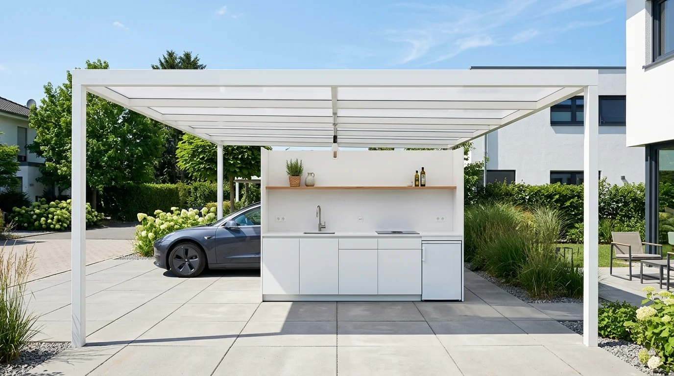 Clever Carport Outdoor Ideas with Kitchen Combo Designs, inspiration image 3