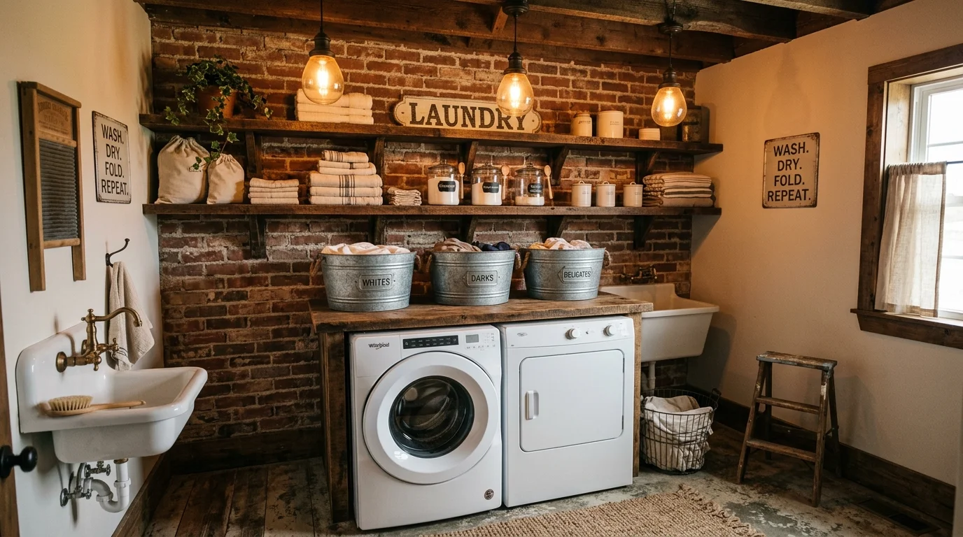 Laundry wall shelf inspiration image 1