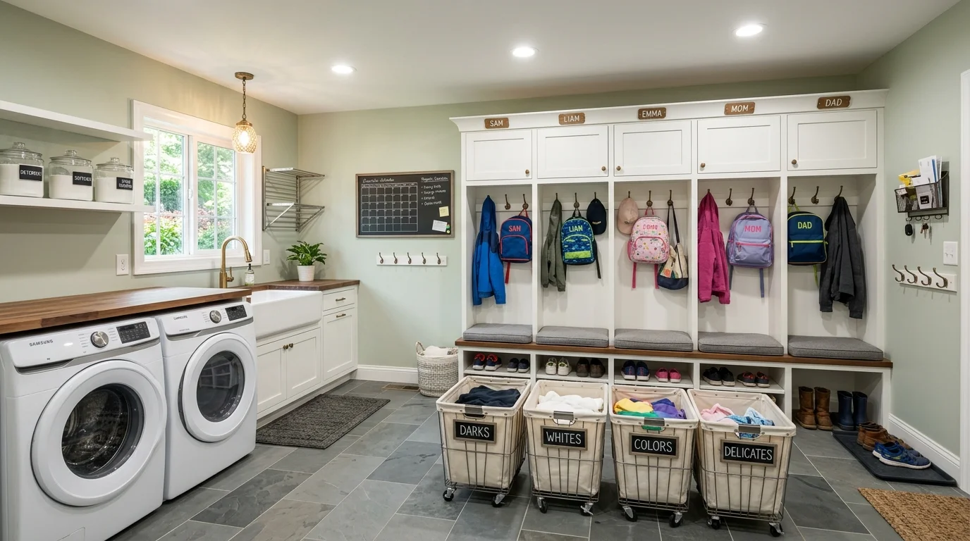 efficient mudroom laundry room ideas for stylish and functional combo spaces, inspiration image 9
