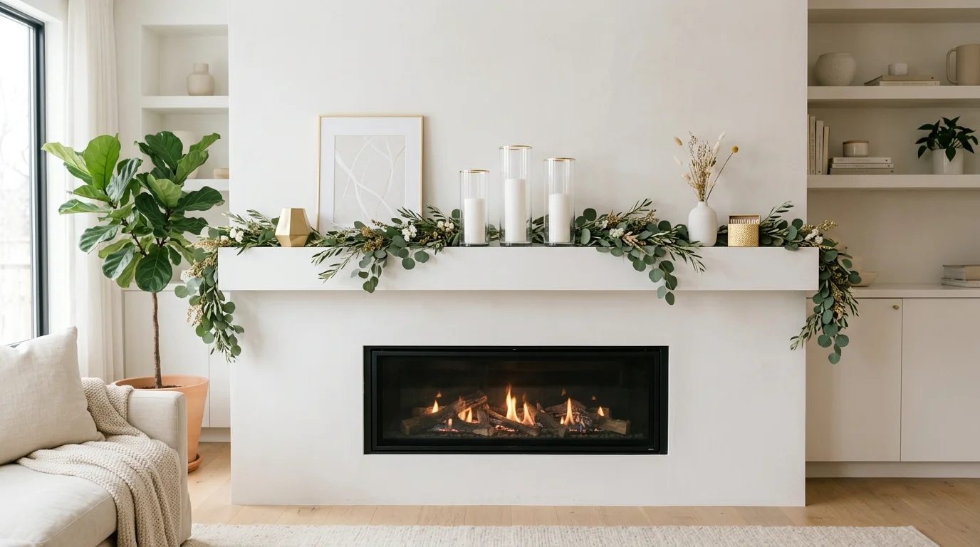elegant christmas fireplace decor ideas for mantel decorating, inspiration image 2