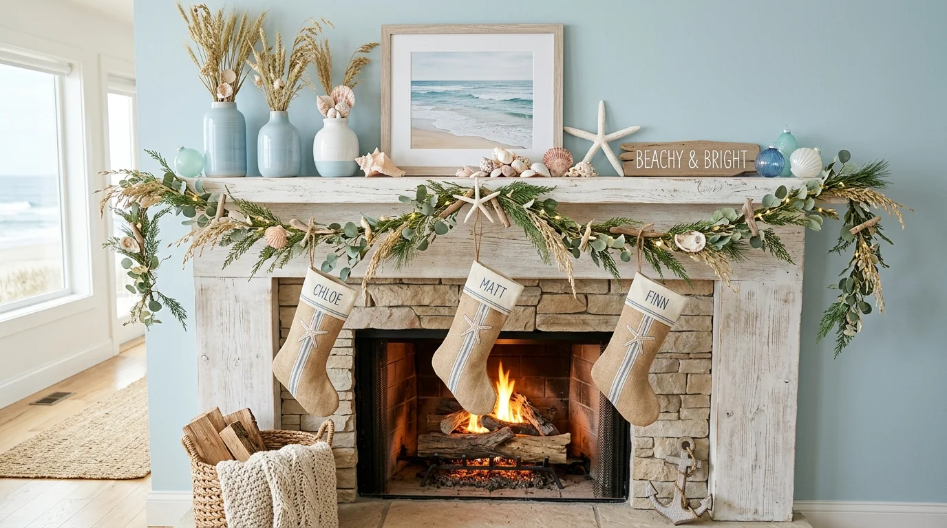 elegant christmas fireplace decor ideas for mantel decorating, inspiration image 12