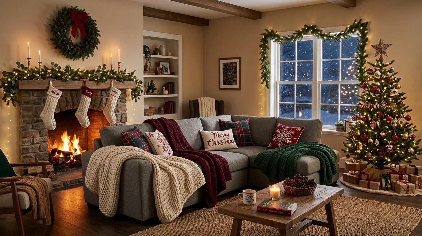 Modern Christmas living room glow inspiration image 1