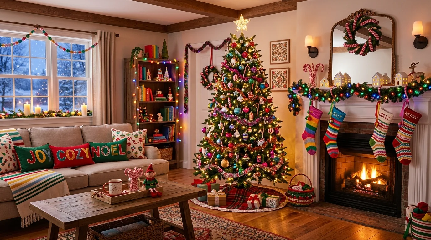 festive christmas decor ideas for living room to create holiday magic, inspiration image 11
