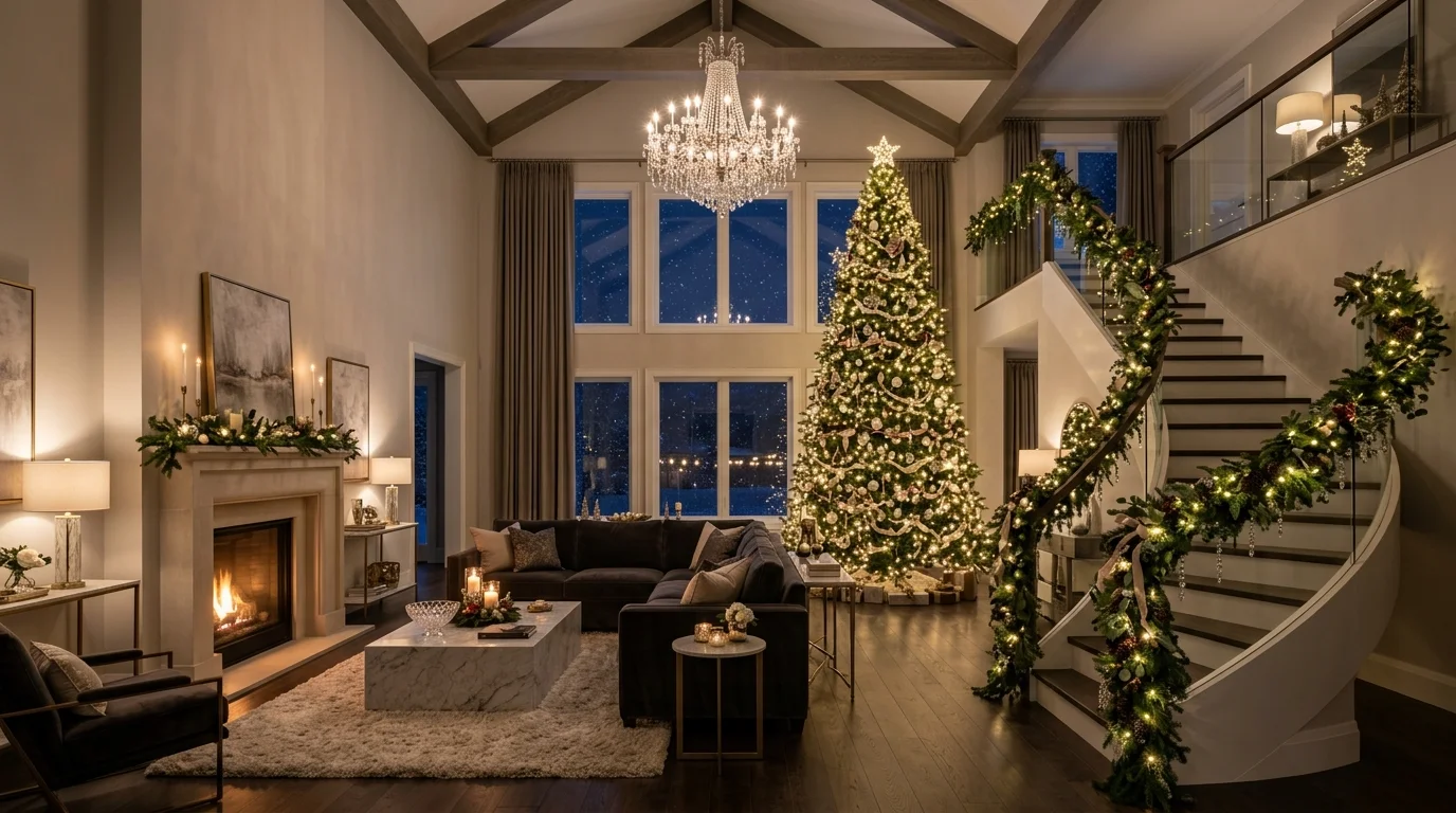 Glowing Christmas window decor inspiration image 1