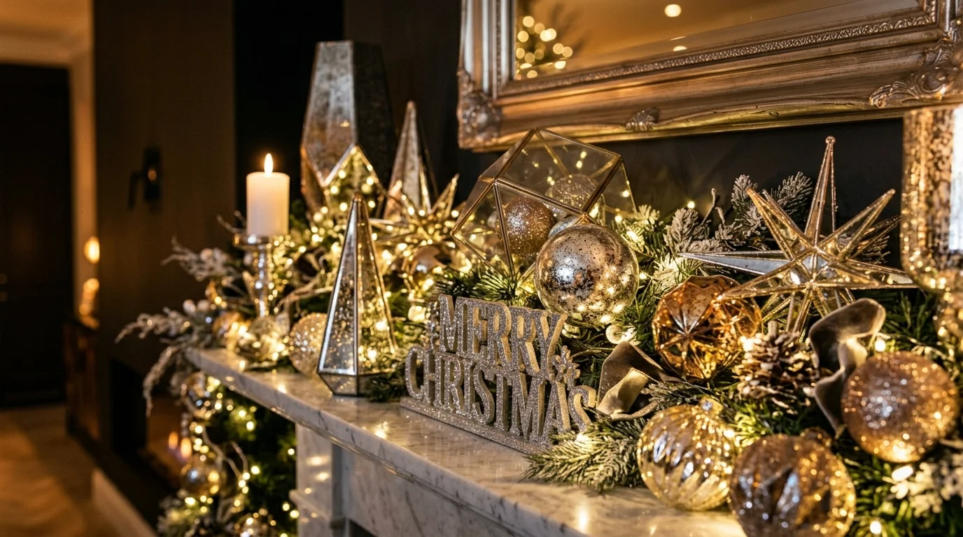 festive living room christmas mantle decor ideas for holiday cheer, inspiration image 7