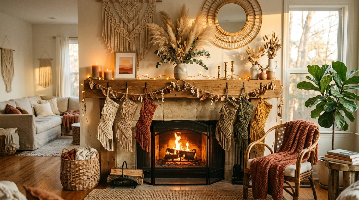 festive living room christmas mantle decor ideas for holiday cheer, inspiration image 8