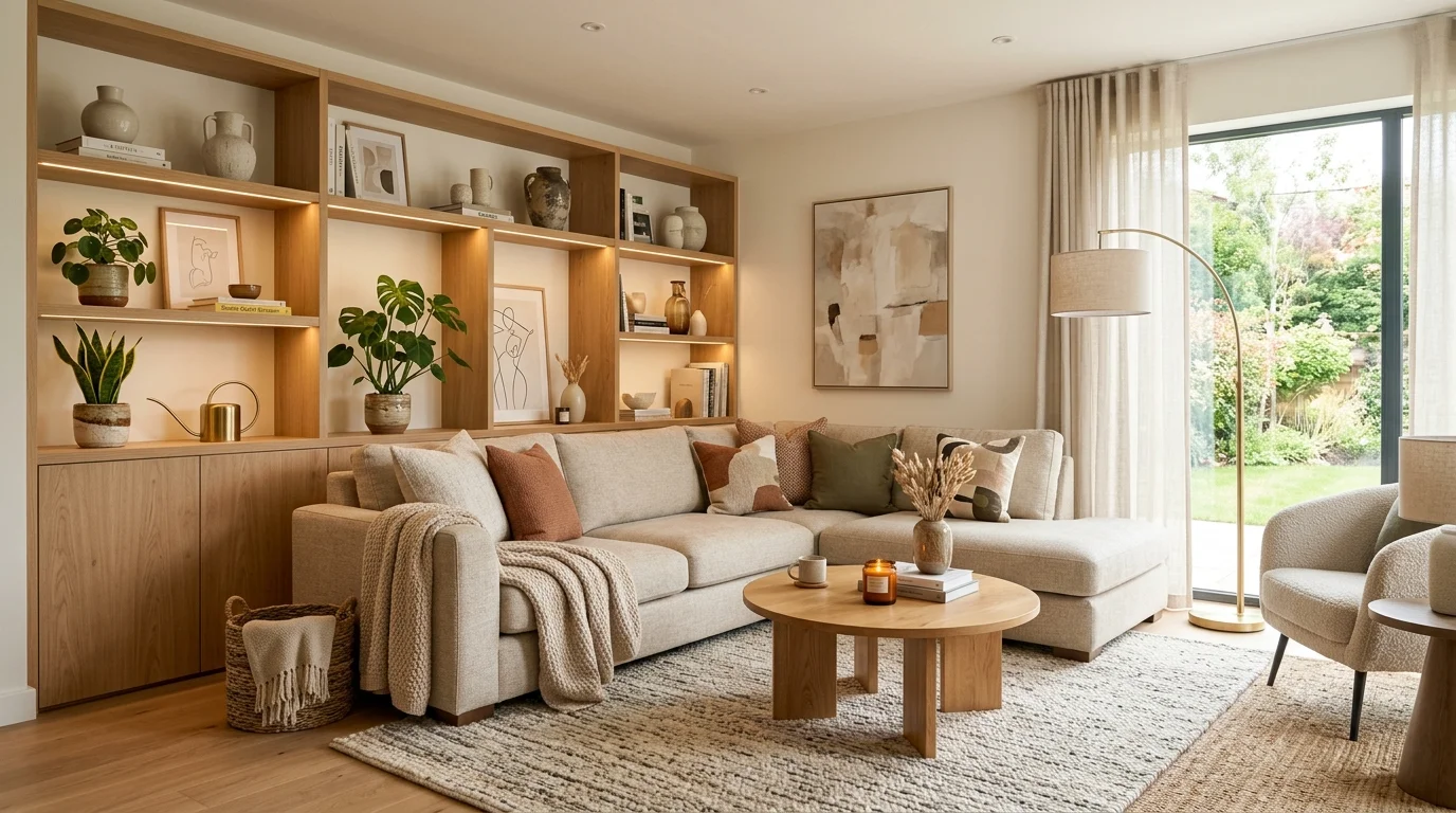 Warm wood living room inspiration image 1