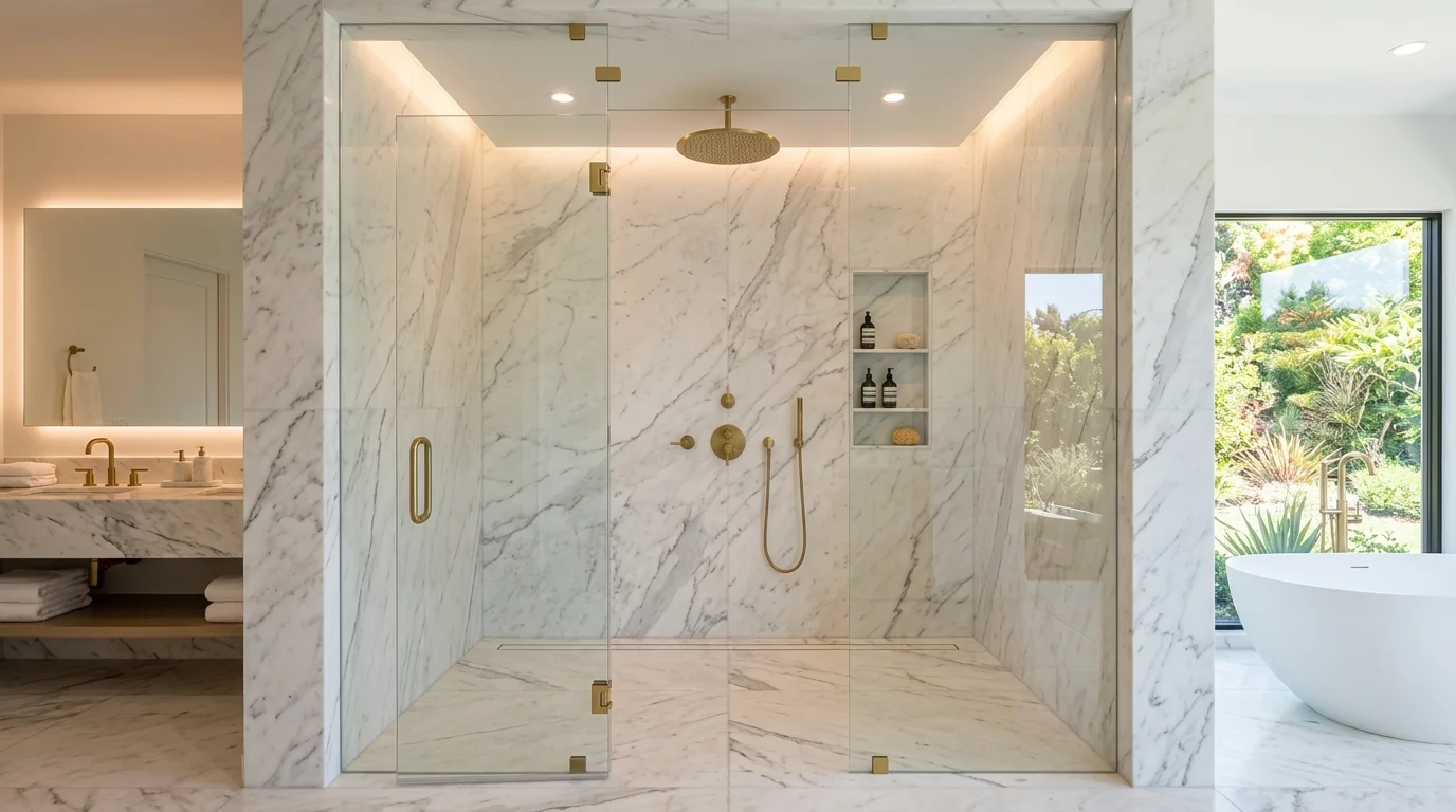 Luxurious shower remodel inspiration image 1
