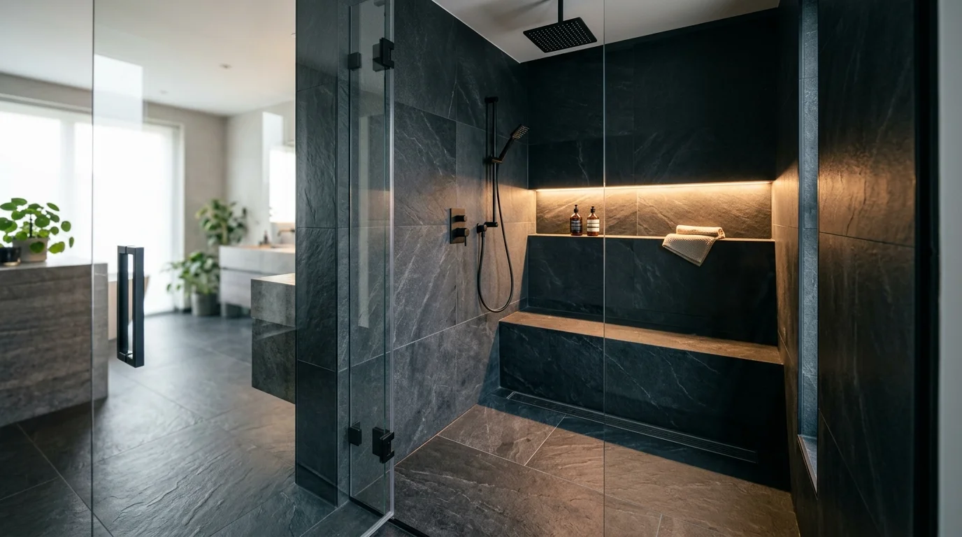 Open glass shower inspiration image 1