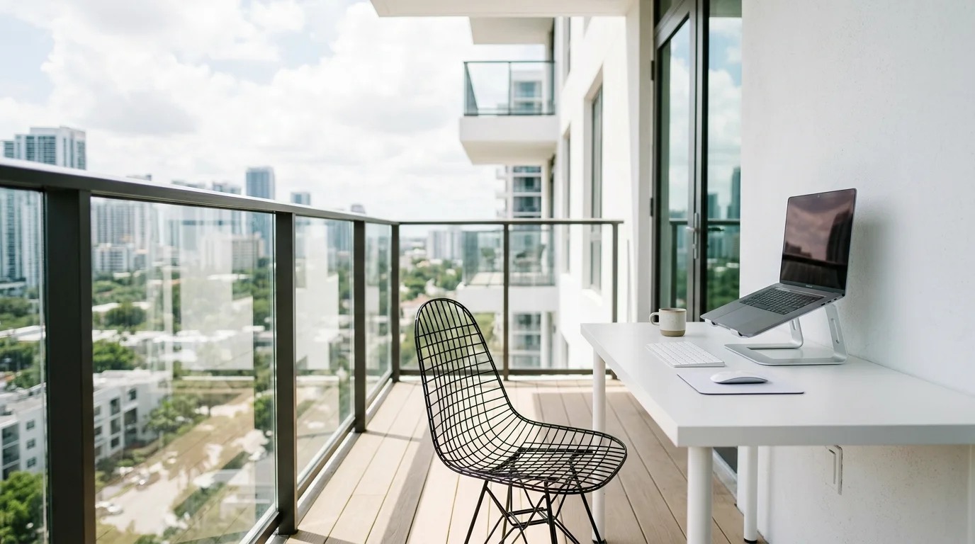 Compact balcony desk inspiration image 1