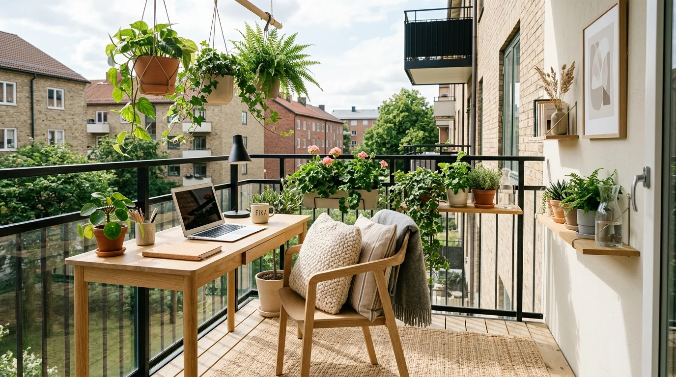Airy balcony reading nook inspiration image 1