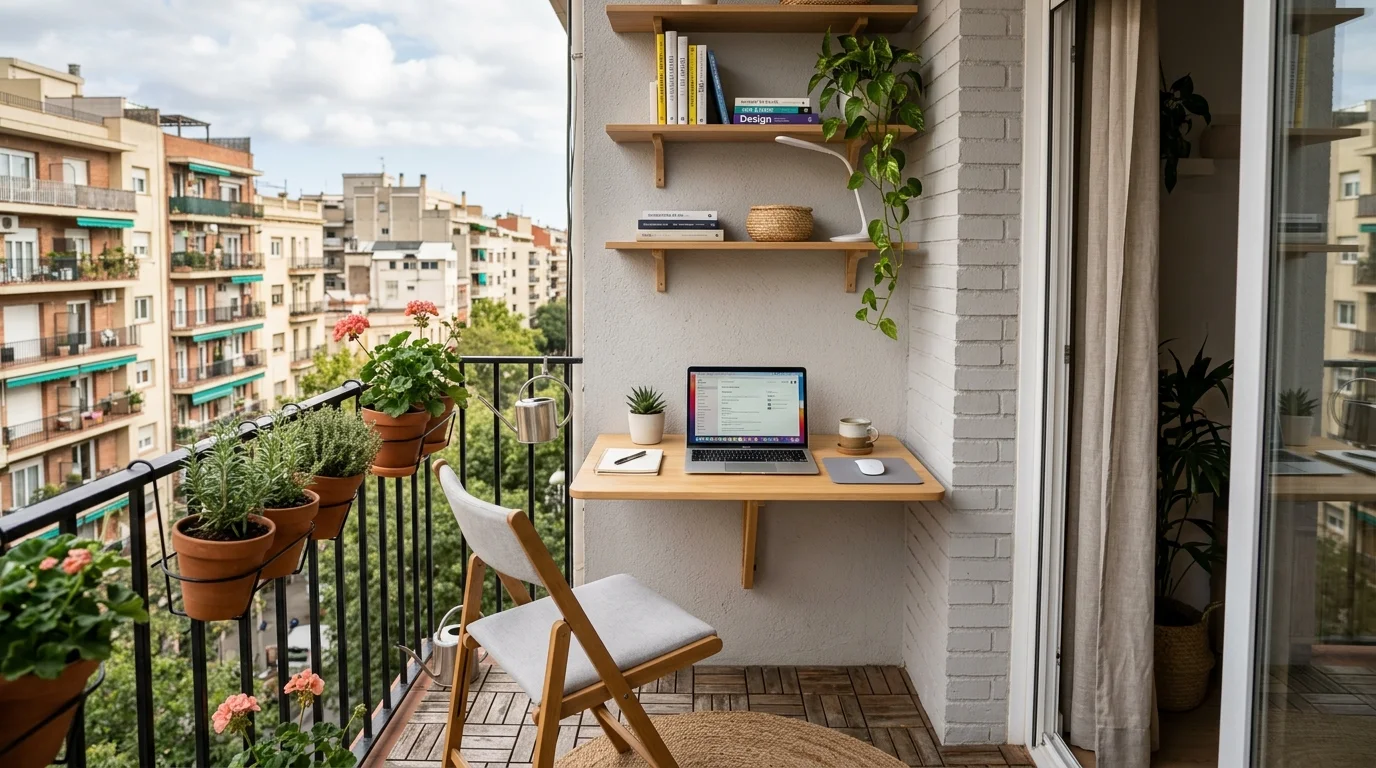 productive balcony workspace ideas design inspiration for any space, inspiration image 8