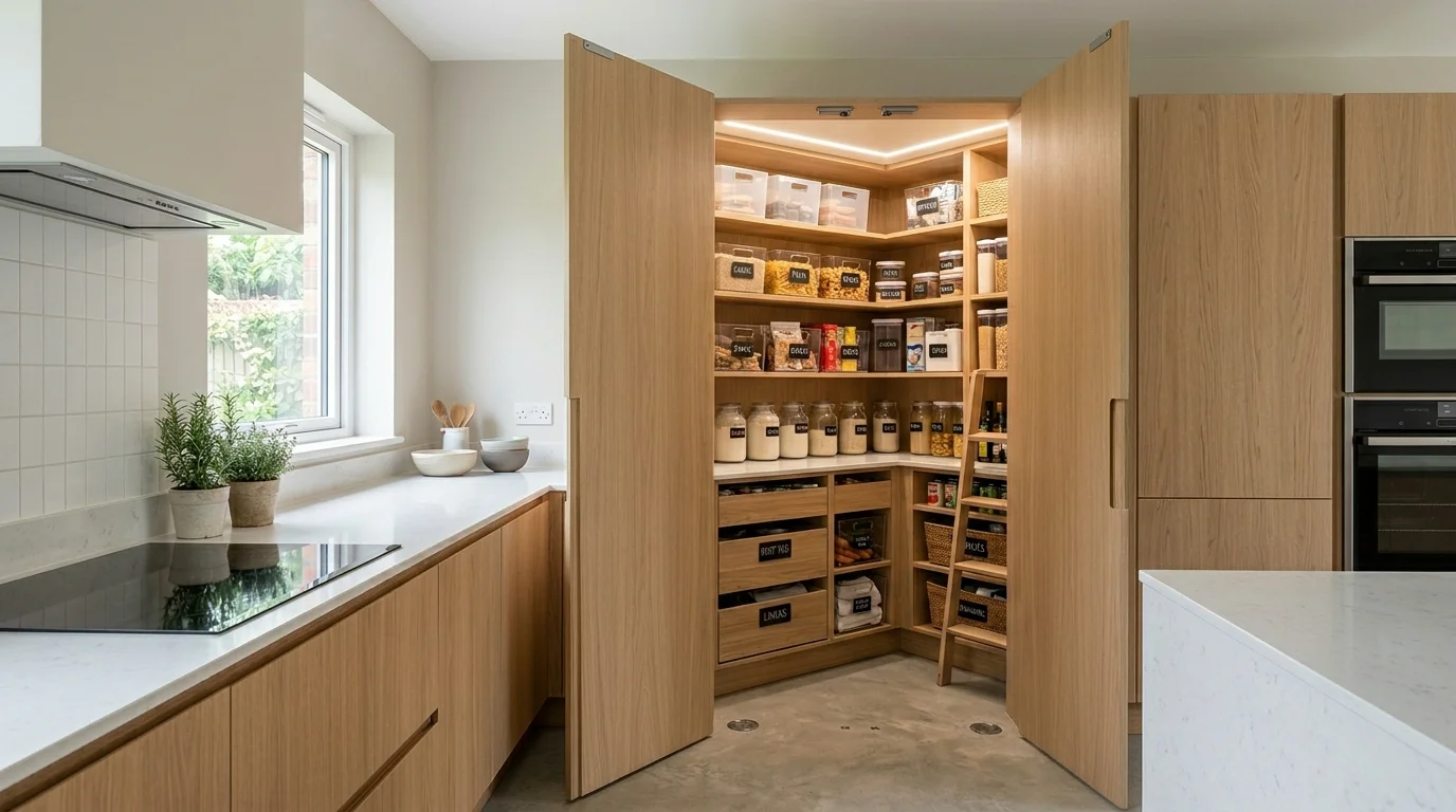 secret hidden pantry ideas for modern kitchen cabinets, inspiration image 13