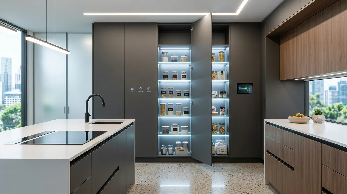 secret hidden pantry ideas for modern kitchen cabinets, inspiration image 14