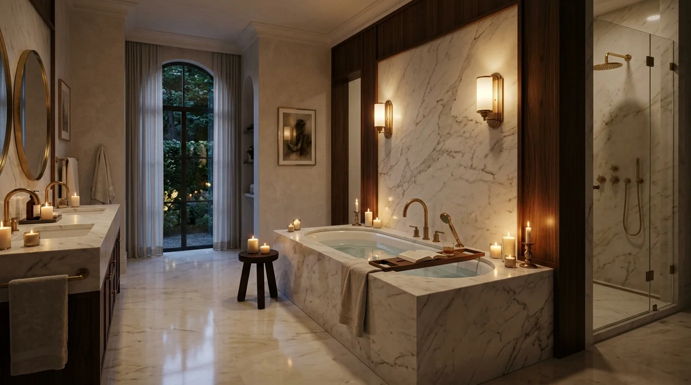 Calming bathroom lighting inspiration image 1