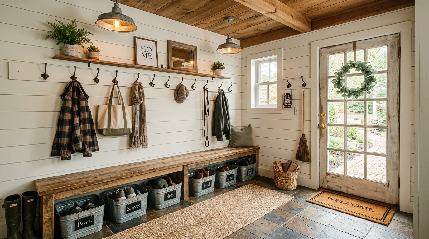 Entryway drop zone inspiration image 1