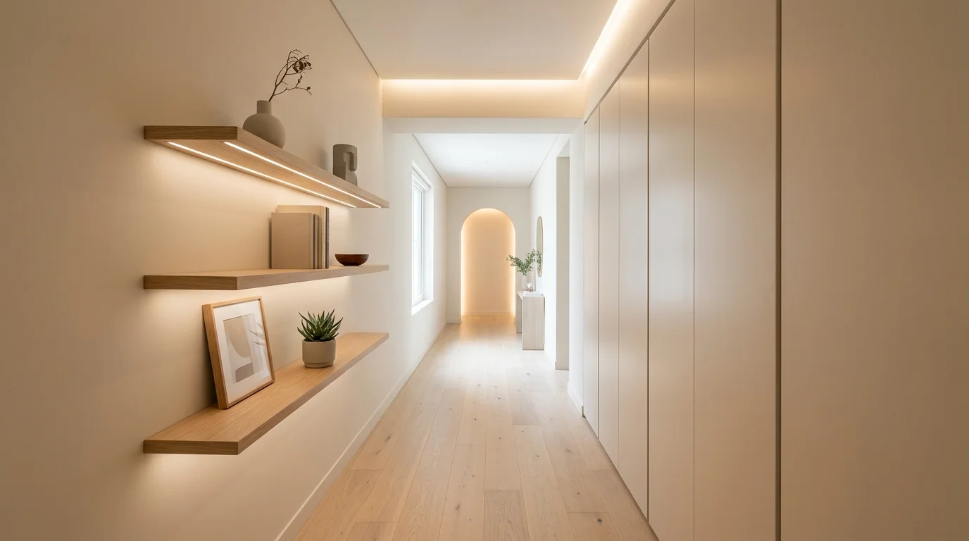 Narrow hallway decor inspiration image 1